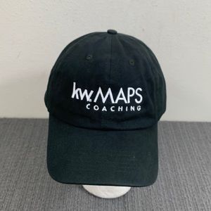kw MAPS Coaching Baseball Hat Unisex OSFM Black White Strapback Quake City Caps